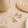 925 Silver Gold Plated Daily Wear Pendant Set for Women