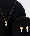 Saanvi Blossom Gold Plated Silver Pendant Set