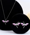 925 Silver Dragonfly Pendant Pendant Chain Set for Women