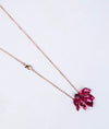 Rosa Mystique Floral Italian Silver Pendant Chain
