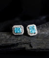 Nayira Bloom CZ Silver Stud Earrings
