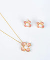Melodie Roseate Gold Plated Silver Pendant Set