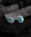 Tyra Mist CZ Silver Stud Earrings