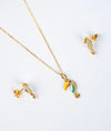 Tucanoro Tropical Gold Plated Silver Pendant Set
