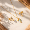925 Silver Tucanoro Gold Plated Women's Pendant Set
