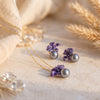 925 Silver Gold Plated Bloom Pendant Set for Women