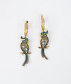 Avestra Gleam Parrot Motif CZ Silver Drop Earrings