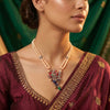 Rajnitha Maroon Victorian Long Necklace