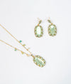 Verdie Lumen Green Gold-Plated Silver Pendant Set