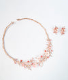 Bloom Rose Gold Floral Necklace Set