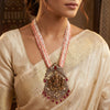 925 Silver Aadhya Lakshmi Bead Long Necklace