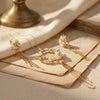 925 Silver Gold Plated Floral Pendant Set for Women