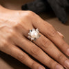 925 Silver Sharvani Petal CZ Party Wear Ring