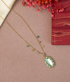 Verdie Lumen Green Gold-Plated Silver Pendant Set