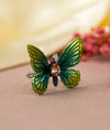 Esmerelle Aura Enamel Butterfly Silver Ring