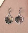Zareen Elan Filigree Carved Shell CZ Silver Earrings