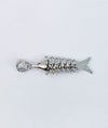Nereus Fishbone CZ Silver Pendant