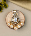 Noor Pearls & CZ Sparkle Jadau Silver Pendant