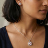 925 Silver Rose Blossom CZ Pendant Set for Women