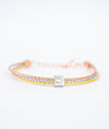 Aurora Tricolored Woven Italian Silver Bracelet