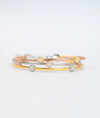 Lucente Italian Silver Trio-Tone Bracelet