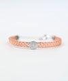 Aurora Lume Woven Rose Gold Italian Silver Bracelet