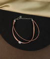 Rosabella Chic Rose Toned Italian Silver Bracelet