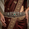 925 Silver Emerald & Kundan Charm Victorian  Oddiyanam