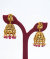 Arpita Luxe Temple Bell Jhumka Silver Earrings