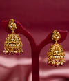 Arpita Luxe Temple Bell Jhumka Silver Earrings