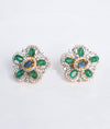 Meher Jadau Floral Silver Earrings