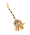 Zarina Peacock Gold-Plated Temple Silver Maang Tikka