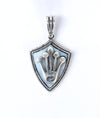 Regalia Crown Oxidised Silver Pendant