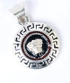 Drakon Regal Medallion Oxidised Silver Pendant
