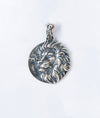 Simha Regal Lion Oxidised Silver Pendant