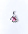 Rose Charm CZ Silver Pendant