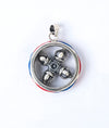 Vajra Circle Oxidised Silver Pendant