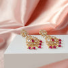 Vaelini Redgem Victorian Silver Earrings