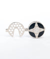 Stellaire Starburst CZ Sterling Silver Men’s Button