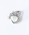 Luna Silver Butterfly Brooch with CZ Crystal Accents
