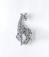 Savannah Grace Giraffe Saree Pin in Oxidized Silver Finish