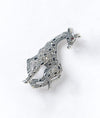 Savannah Grace Giraffe Saree Pin in Oxidized Silver Finish