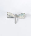Serenity Silver Brooch with Pearl Dragonfly Wings