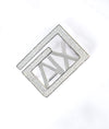 Lusso A|X Monogram CZ Silver Men’s Buckle