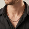 925 Silver Dual-Tone Italian Silver Men’s Party Wear Chain