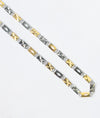 Zaroon Textured Dual-Tone Gold-Plated Silver Men's Chain