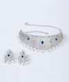 Sitara Regal CZ Silver Choker Set