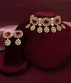Raagya Silver Jadau Necklace Set with Kundan Bloom