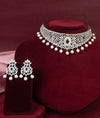 Sitara Regal CZ Silver Choker Set