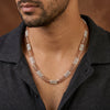 925 Silver Carissimo Italian Textured Men’s Chain